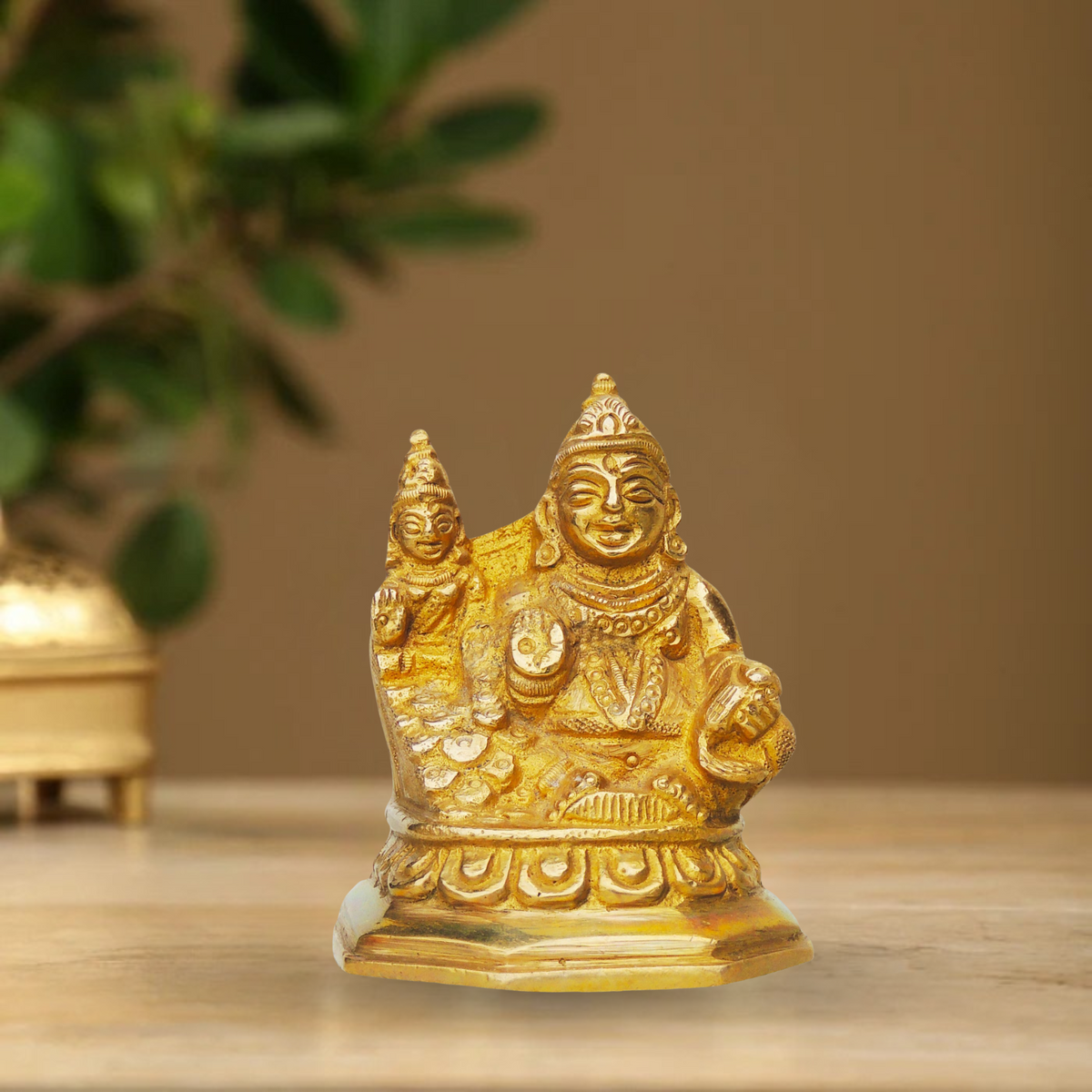 Brass Kuber Ji God Idol Statue 0.39Kg - PUSHMYCART