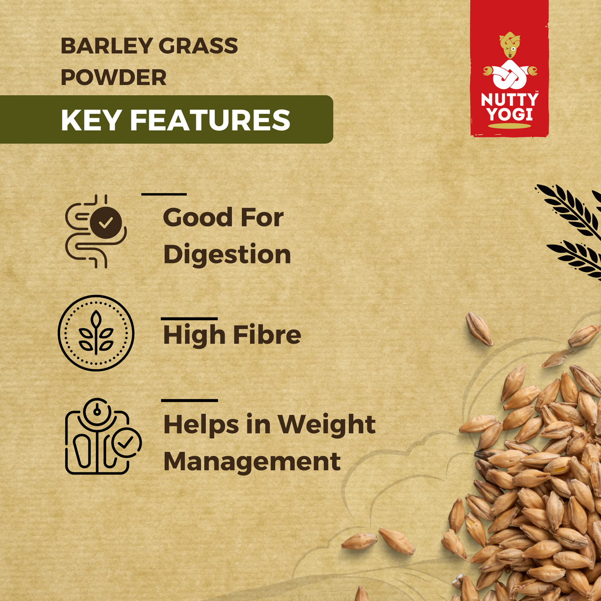Nutty Yogi Organic Barley Grass Powder