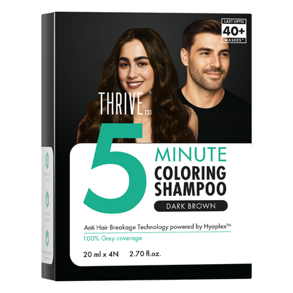 ThriveCo Coloring Shampoo sachet and product on a clean background, showing vibrant hair color results. - Image 2