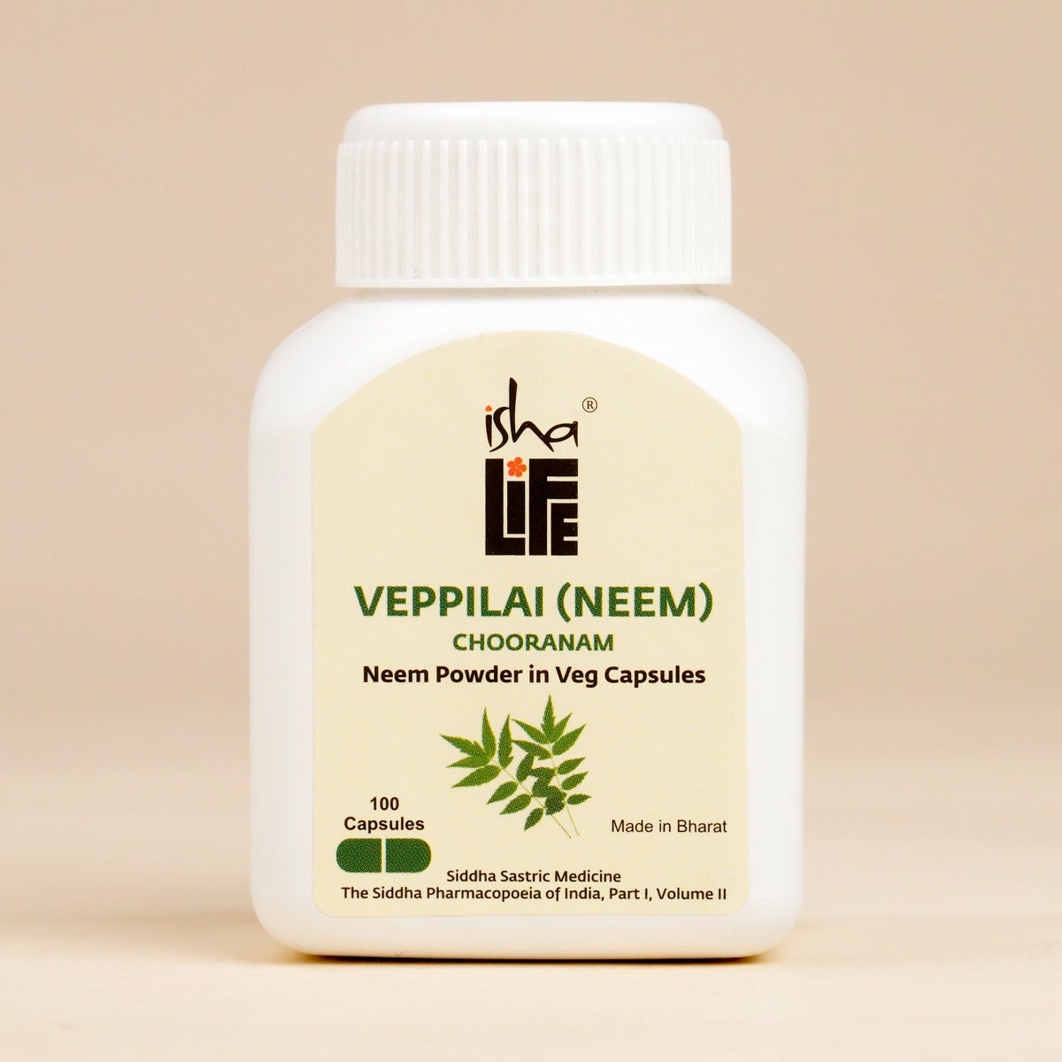 Isha Life Neem Powder in Veg Capsules 100pcs - PUSHMYCART