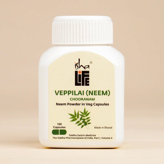 Isha Life Neem Powder in Veg Capsules 100pcs - PUSHMYCART