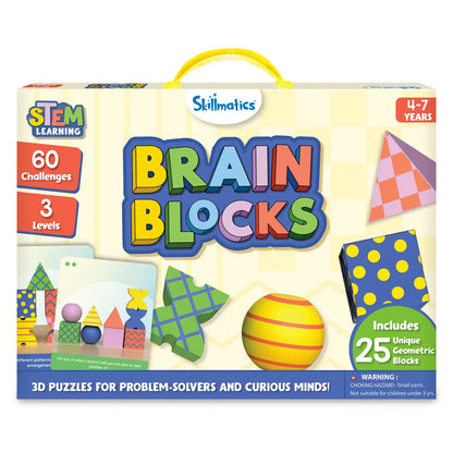 Skillmatics Brain Blocks 3D Early STEM Building Blocks for Kids