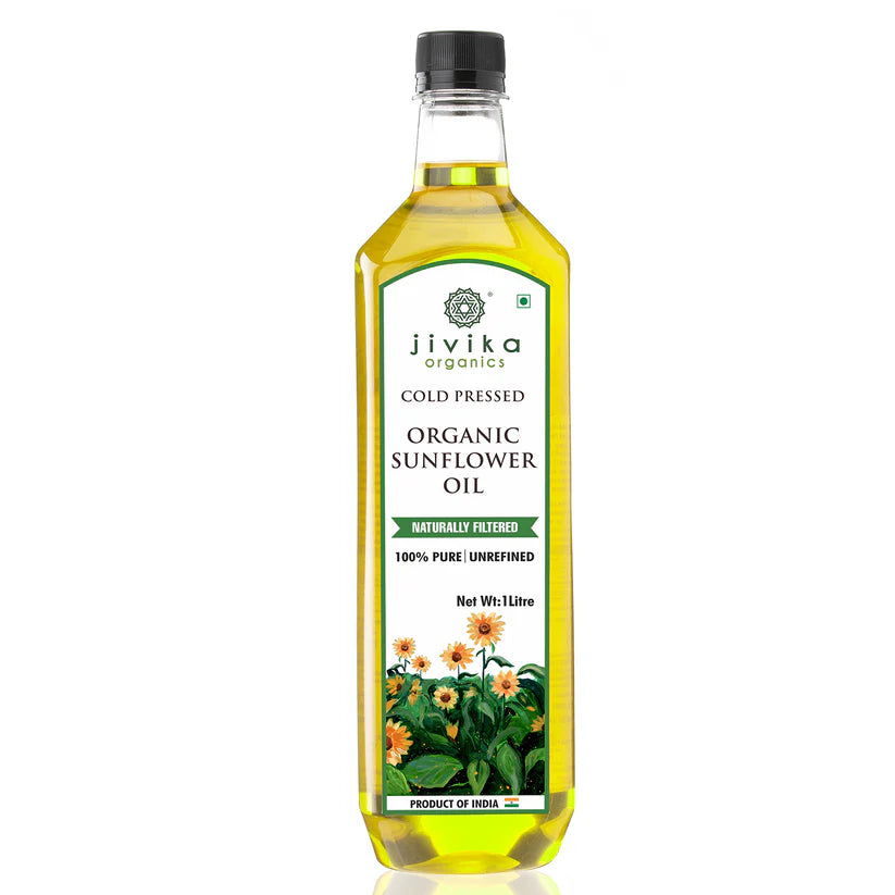 Jivika Naturals Cold Pressed Organic Sunflower Oil - PUSHMYCART