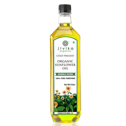Jivika Naturals Cold Pressed Organic Sunflower Oil - PUSHMYCART