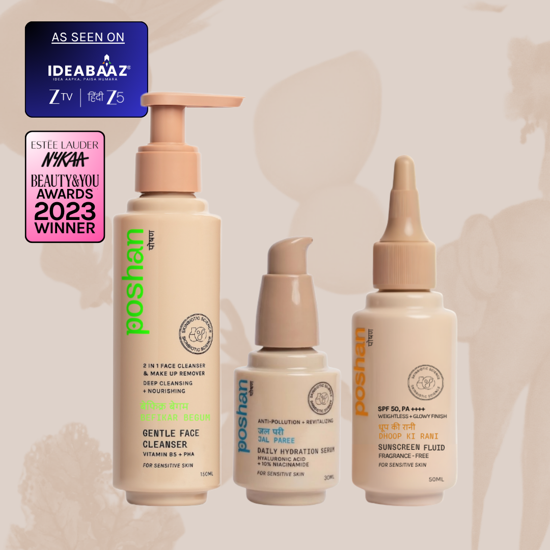POSHAN SKINCARE YOUR DAILY POSHAN 2-MIN ESSENTIALS ROUTINE!