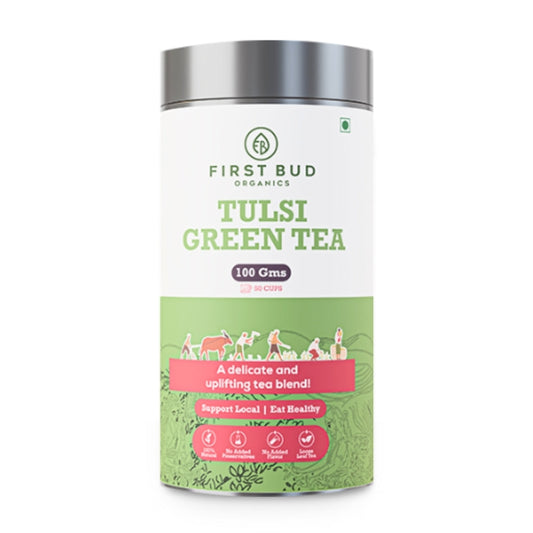 First Bud Organic Tulsi Green Tea