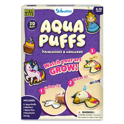 Skillmatics Aqua Puffs Princesses and Unicorns 3D Art Kit