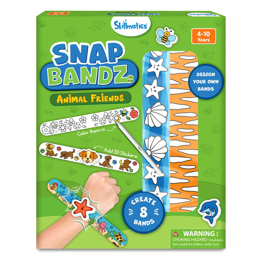 Skillmatics Snap Bandz Animal Friends DIY Art and Craft Activity Ages 4 to 10