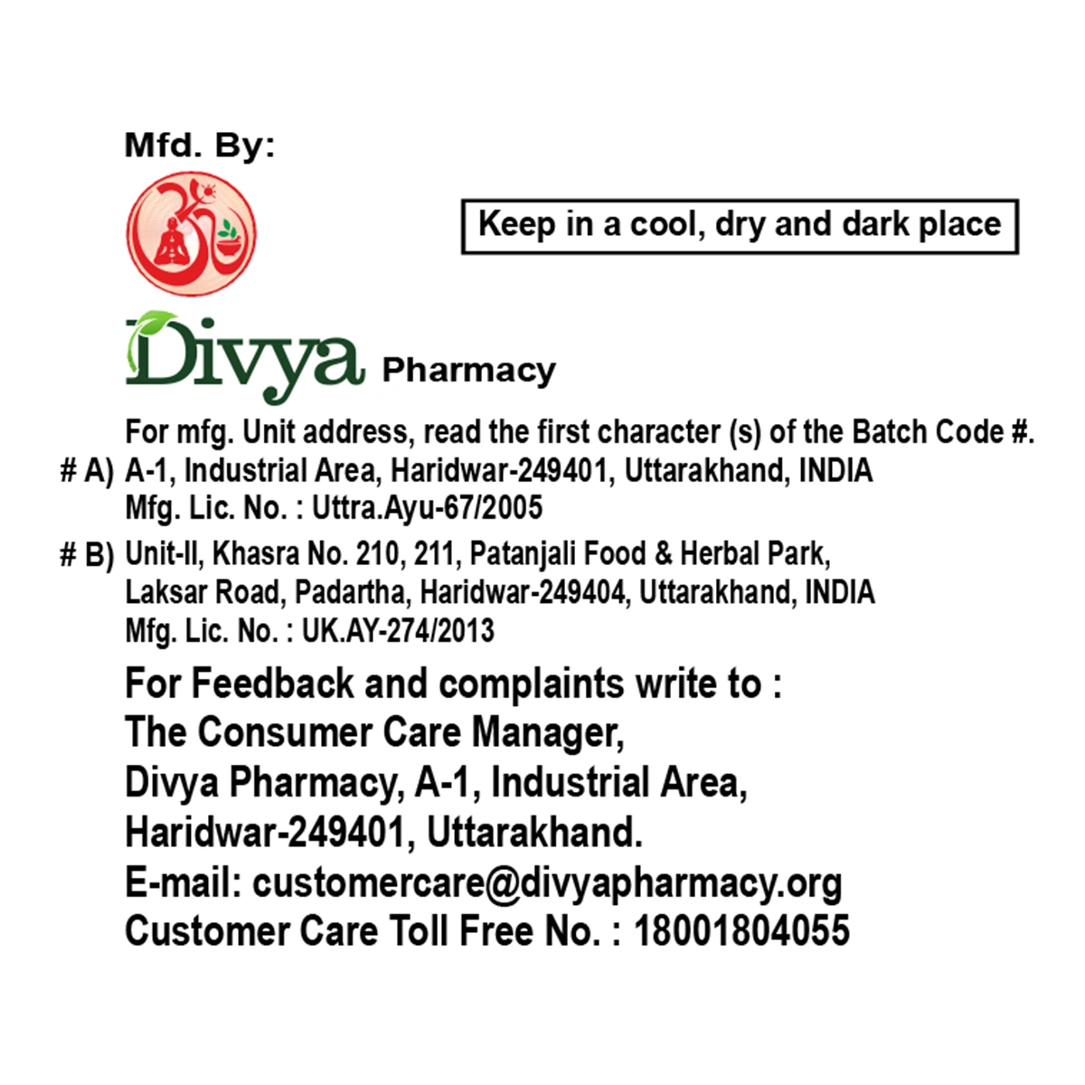 Patanjali Divya Eyegrit Gold Tablet 20 Tabs
