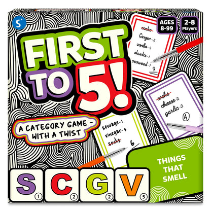 Skillmatics First to 5 Quick Category Game with a Twist Ages 8 and Up