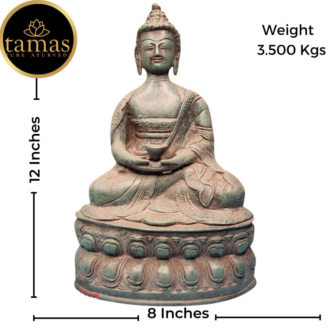 Tamas Brass Handcrafted Buddha Blessing with Sacred Kalash & Draped in Shawl Religious  Statue / Idol with Antique Finish (Brown) (Pack of 1) - PUSHMYCART