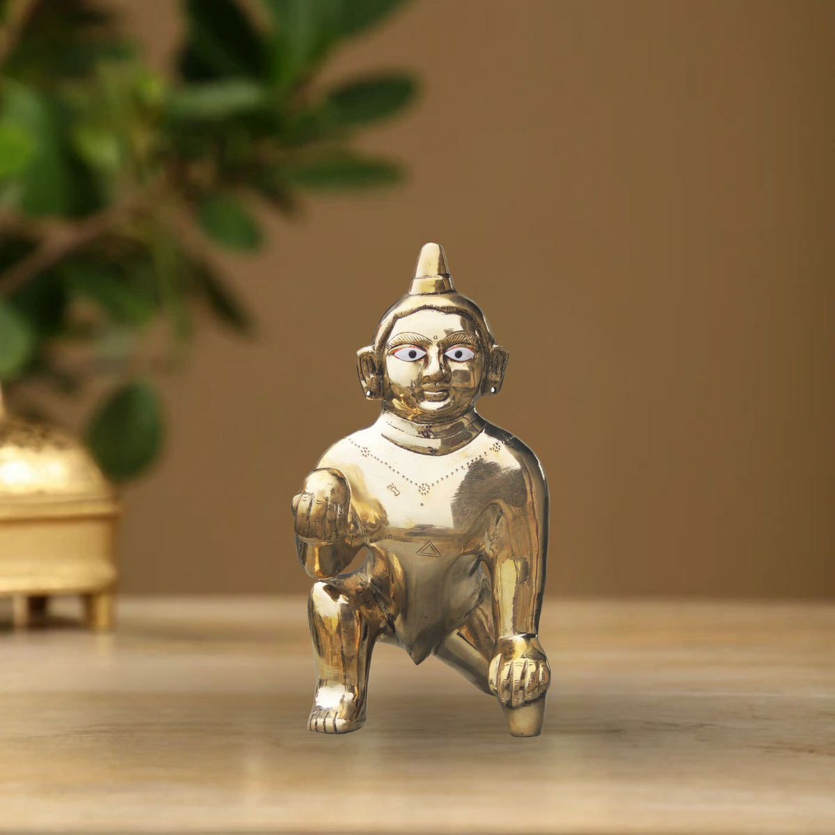 Brass Laddu Gopal God Idol Statue 6.58Kg - PUSHMYCART