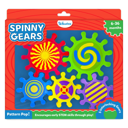 Skillmatics Spinny Gears Pattern Pop 5 Interlocking Gears 6 to 36 Months