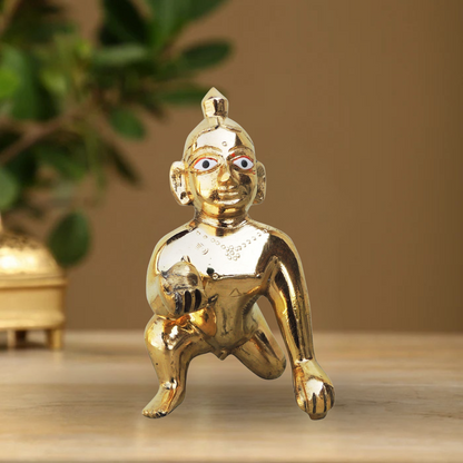 Brass Laddu Gopal God Idol Statue 0.565Kg - PUSHMYCART