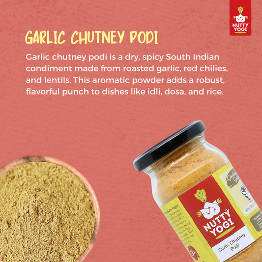Nutty Yogi Garlic Chutney Podi 125gm