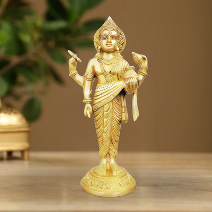 Brass Dhanvantri Idol 4.315Kg - PUSHMYCART