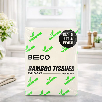 BECO Bamboo Facial Tissues 100 pulls Pack of 6 image 2