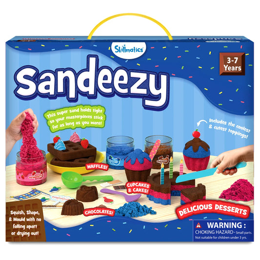 Skillmatics Sandeezy Delicious Desserts Sensory Toy and Pretend Play Set