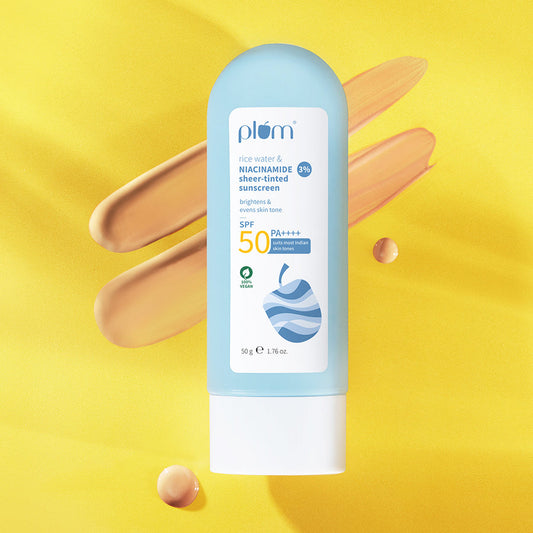 Plum 3% Niacinamide & Rice Water SPF 50 Sheer-Tinted Sunscreen