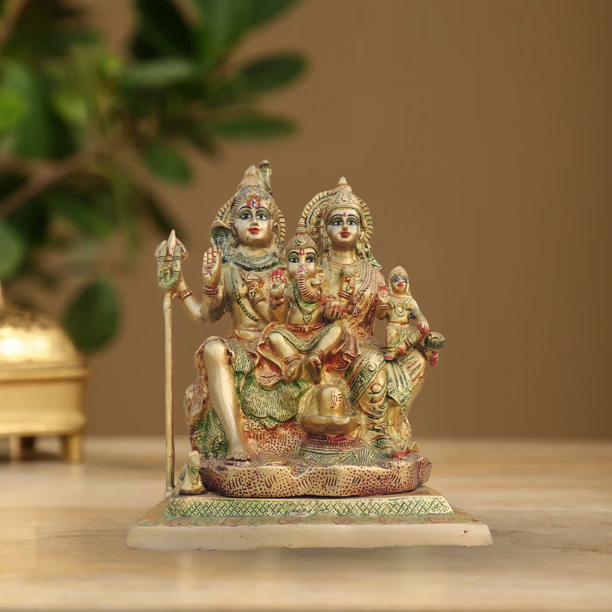 Brass Shiv Parivar Idol | Shiv Family Murti 6.9Kg - PUSHMYCART