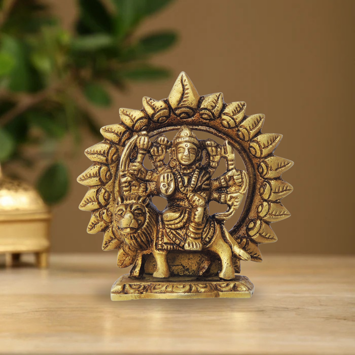 Brass Durga Ji Statue 0.2Kg - PUSHMYCART