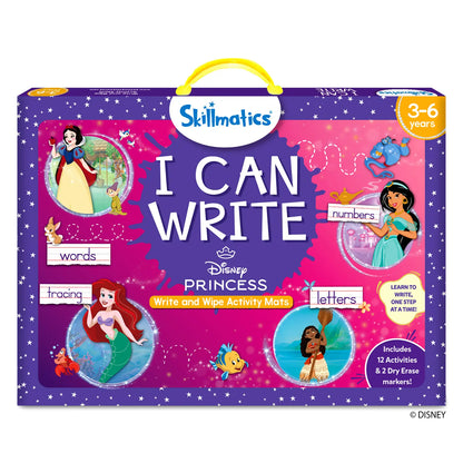 Skillmatics I Can Write Disney Princess Reusable Activity Mats Ages 3 to 6