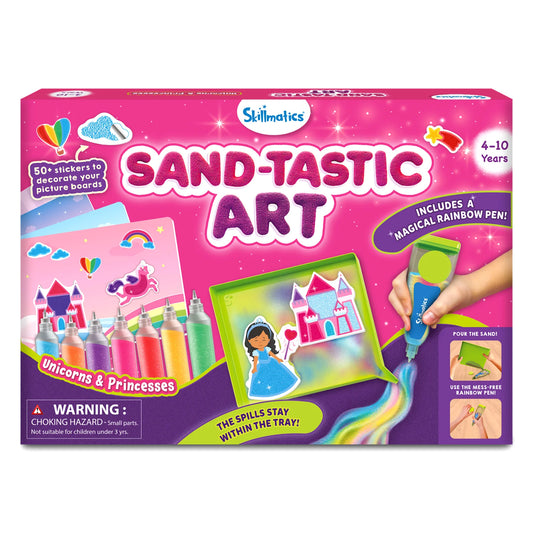Skillmatics Sand-Tastic Art Unicorns and Princesses Controlled-Mess Sand Art Ages 4 to 10