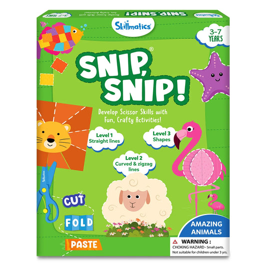 Skillmatics Snip Snip Amazing Animals Art and Craft Activity Kit Ages 3 to 7