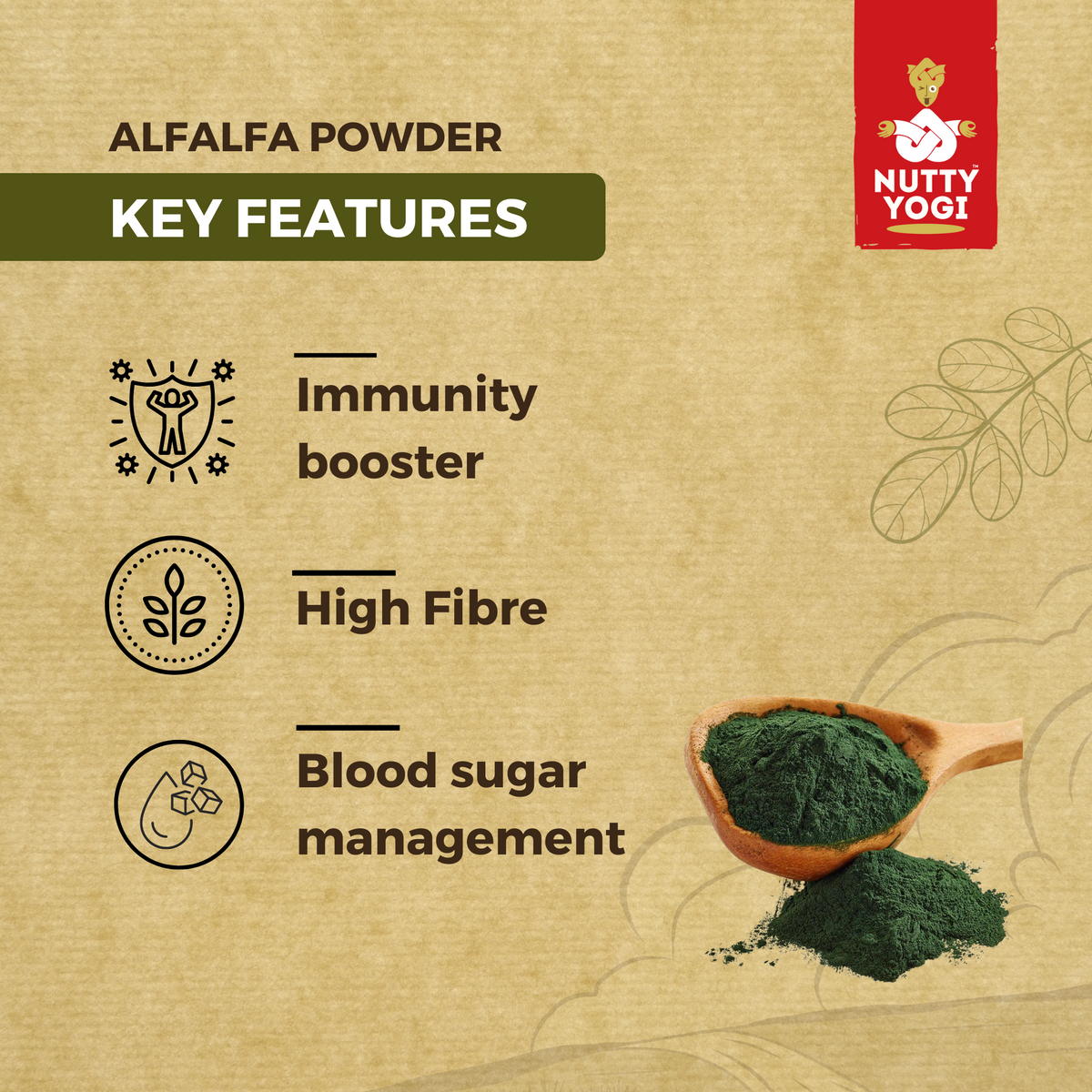 Nutty Yogi Alfalfa Powder 70g