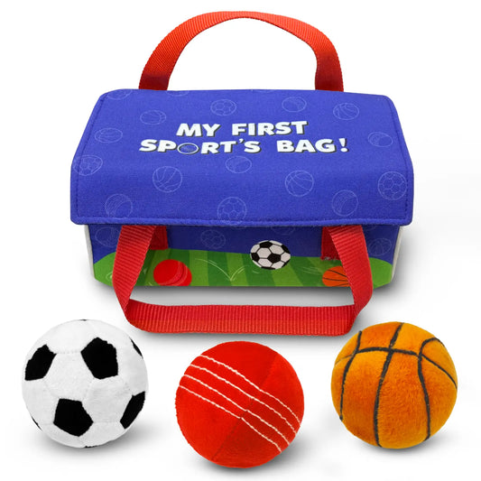 Skillmatics My First Sports Bag Plush Sports Bag Playset for Babies 6 to 24 Months