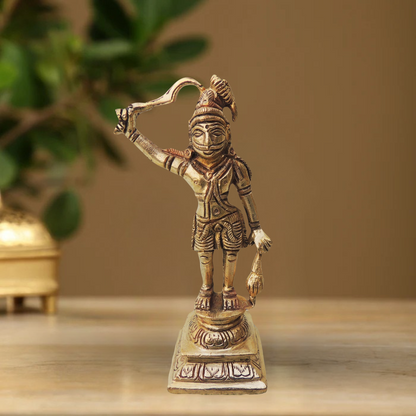 Brass Parshuram Statue 0.41Kg - PUSHMYCART