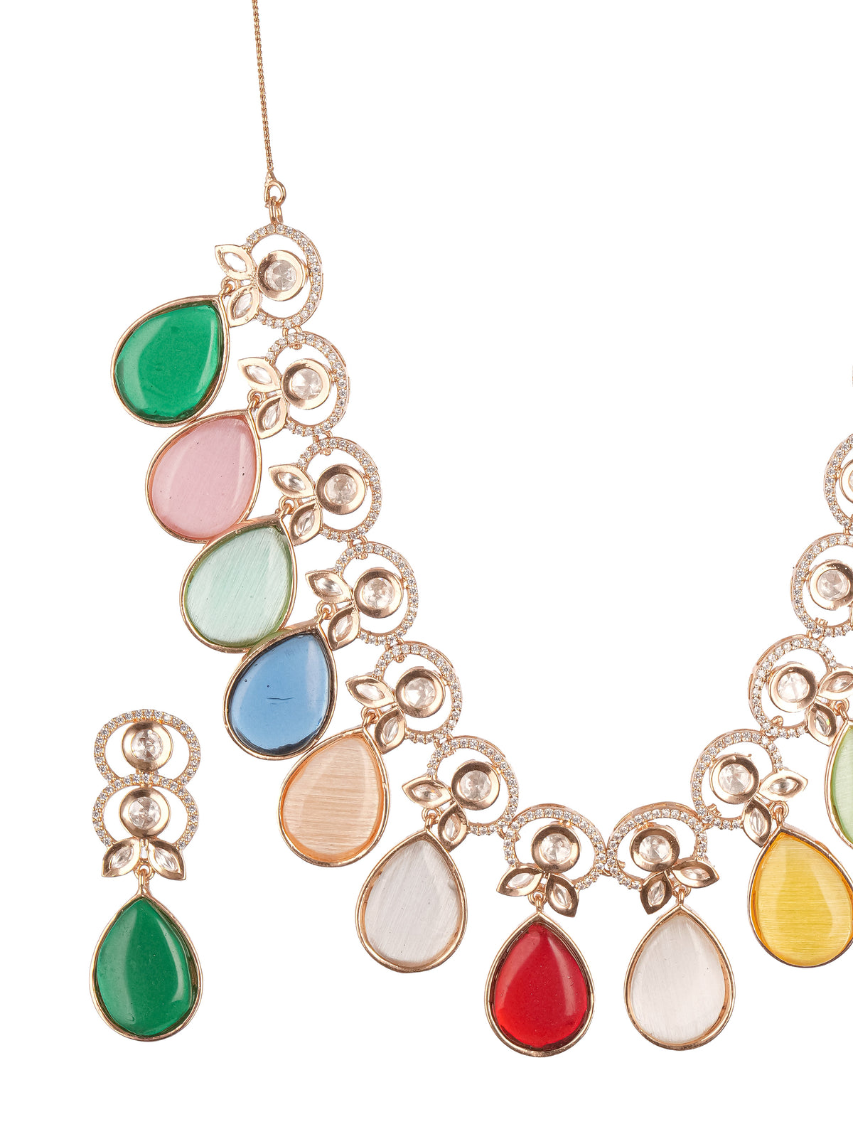 Earrings displayed with push-back closure