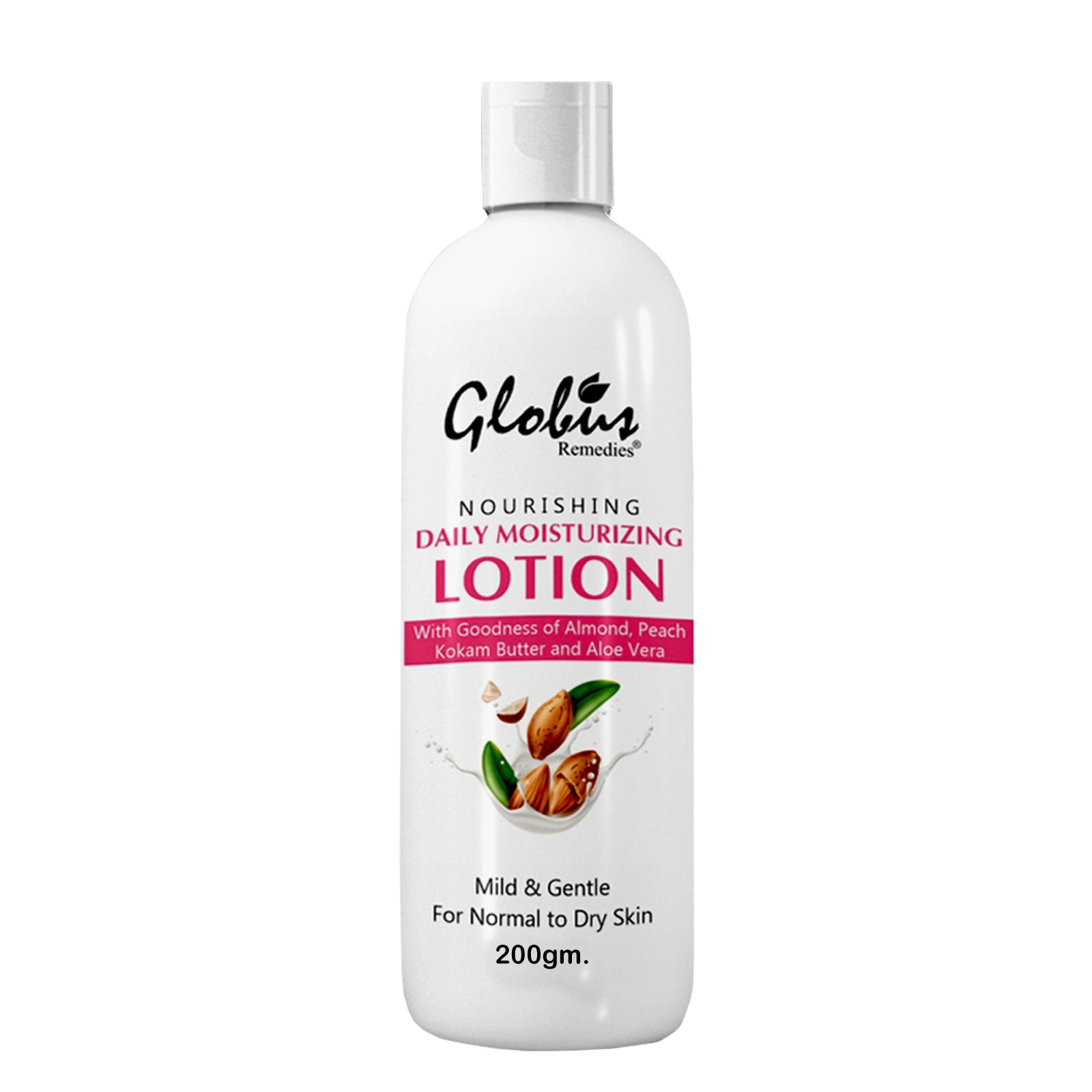 Globus Remedies Nourishing & Daily Moisturizing Body Lotion, For Silky Smooth Skin, With Goodness Of Almond, Aloe Vera &