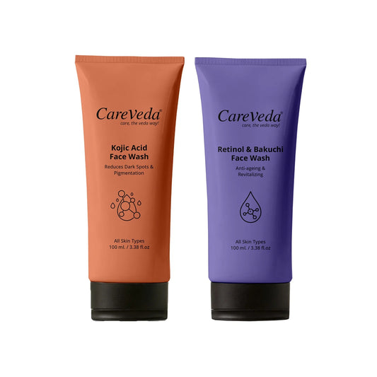 CareVeda Kojic Acid and Retinol Bakuchi Face Wash Set of 2