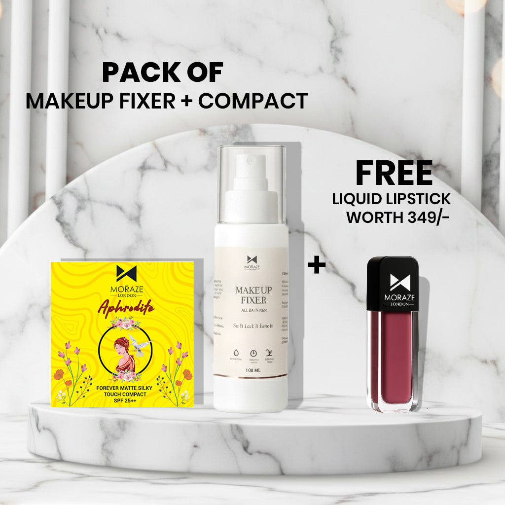 Moraze Cosmetics Face Perfection Makeup Combo featuring primer, foundation, concealer, and setting powder.