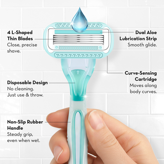 Plush Smooth and Slide 4 Blade Disposable Body Razor