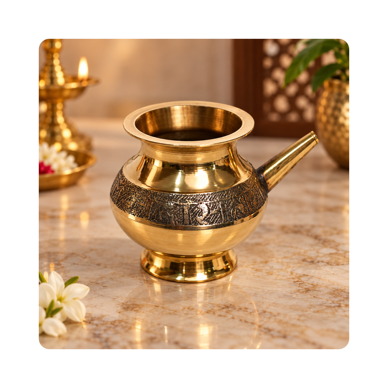 Brass Karwa Design Lota Kalash