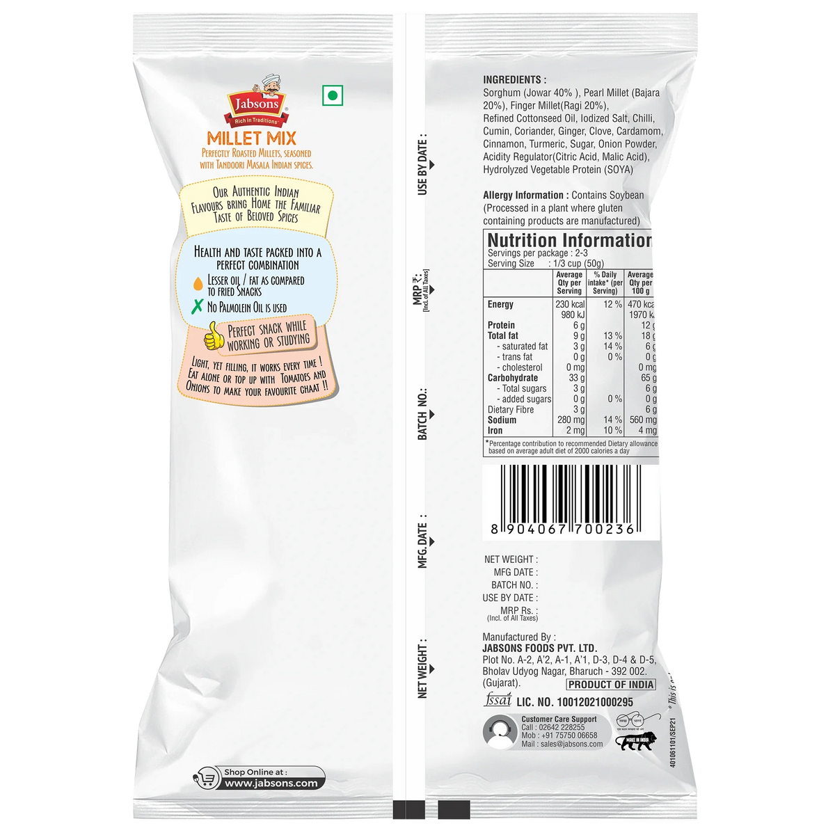 Jabsons Foods Millet Mix Roasted Namkeen