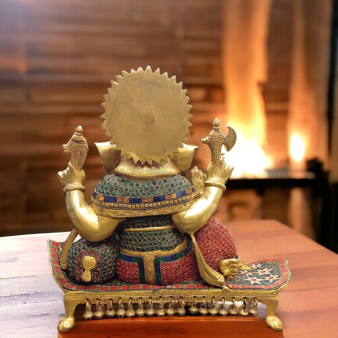 Tamas Brass Sofa Ganesha Statue - PUSHMYCART