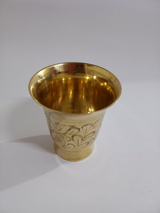 Pure Brass Glass 94g(Pack of 6) - PUSHMYCART