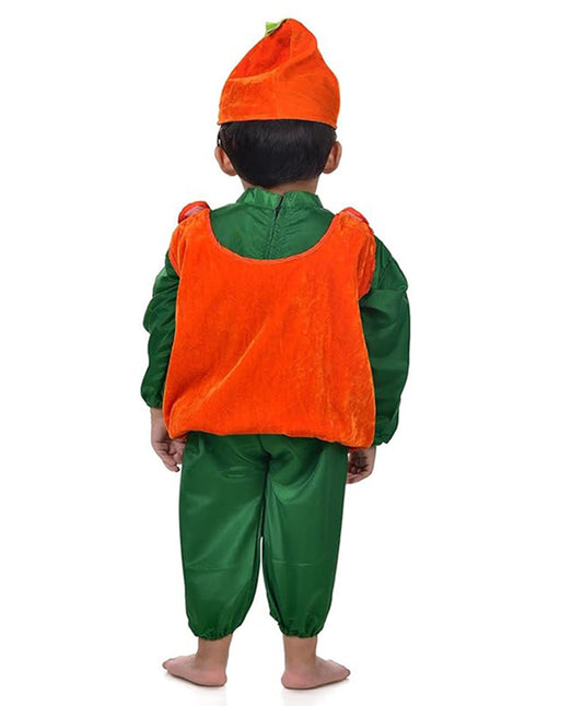 BookMyCostume Halloween Theme Full Sleeves Spooky Pumpkin Costume set Green and Orange