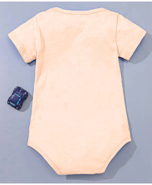 KNITROOT My First Diwali Boy in Green Kurta With Crackers Half Sleeves Onesie Peach