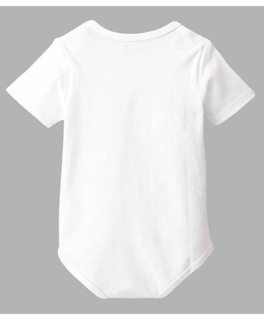 KNITROOT My First Diwali With Family Rocket and Crackers Half Sleeves Onesie White