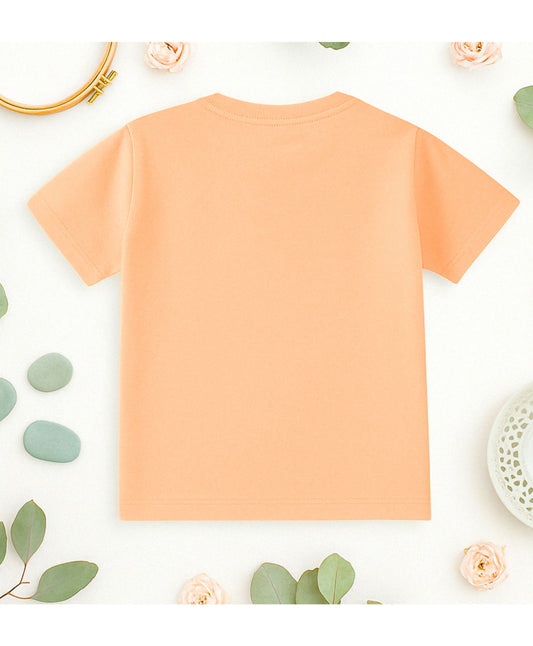 KNITROOT My First Diwali Boy in Green Kurta With Crackers Half Sleeves Tee Peach