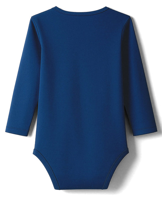 FirstCry Babyhug 100 Percent Cotton Knit Full Sleeves Onesie With Santa Claus Print Navy Blue