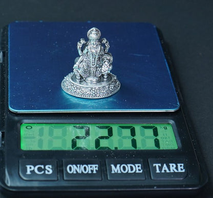 Pure Silver Antique Laxmi Devi 22.77g By Mahita Collections - PUSHMYCART