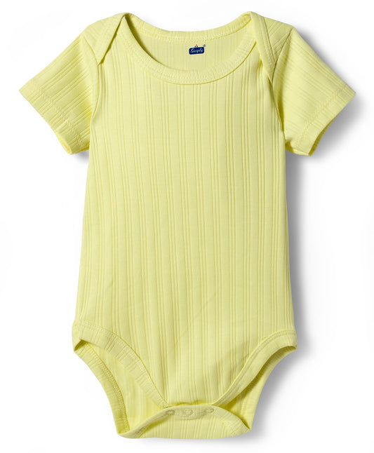 FirstCry Simply Interlock Knit Half Sleeves Striped Onesies Pack Of 3 Multicolour