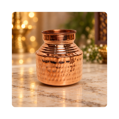 Pure Copper Traditional Hammered Kalash