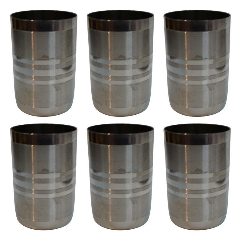 Steel Tea and Water Glass 546g Set of 6