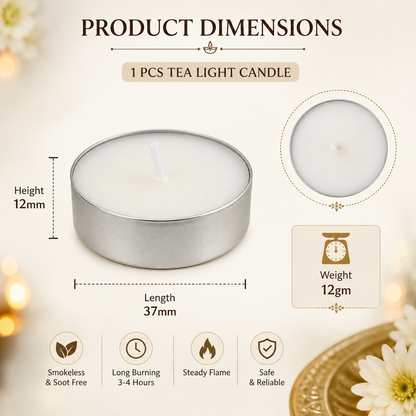 Pure Source India Jasmine Scented Tea Light Candles Pack of 25